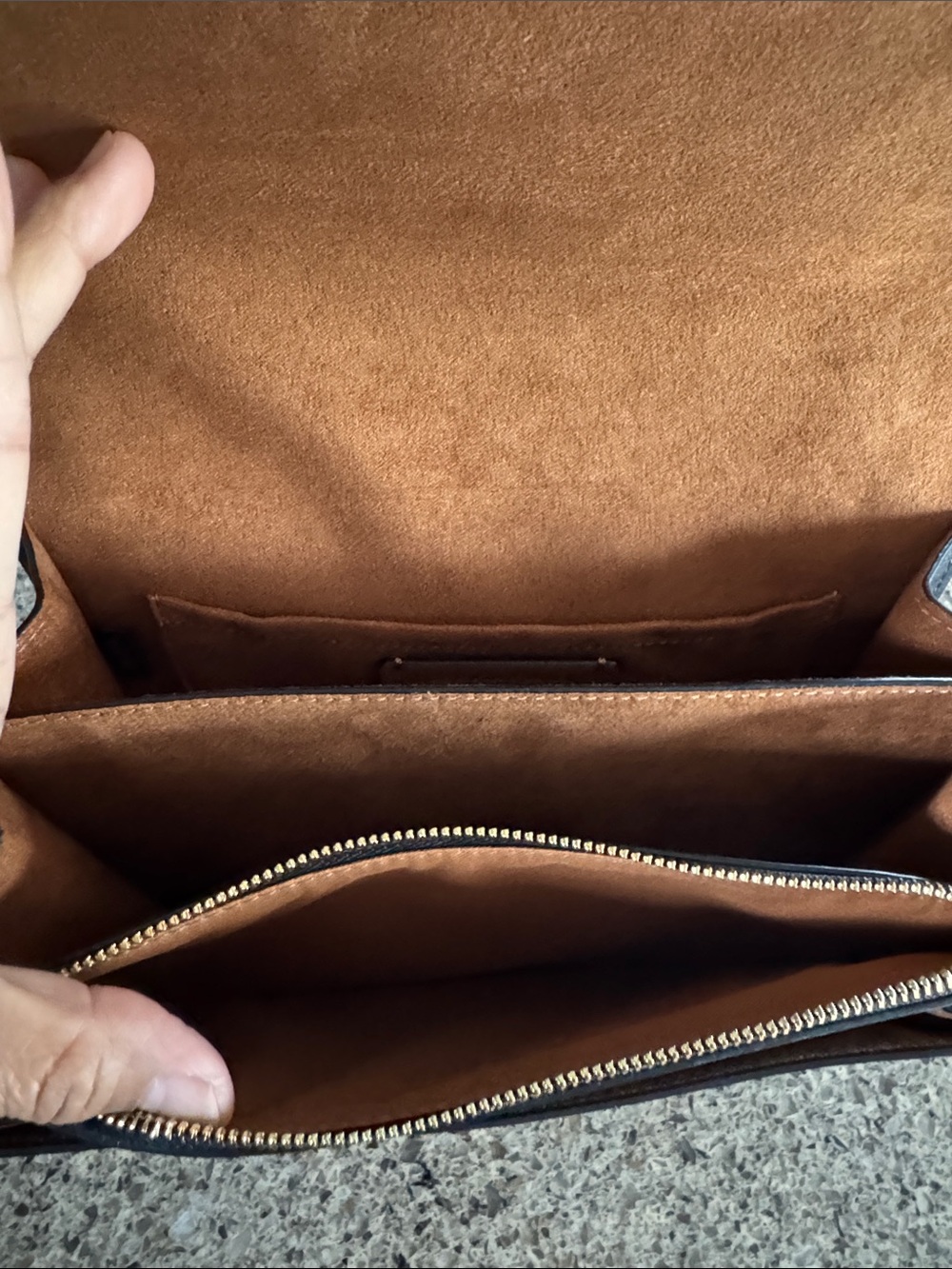 Coach Black Leather & Tan Signature Canvas Shoulder Bag with Gold Hardware - Picture 11 of 17